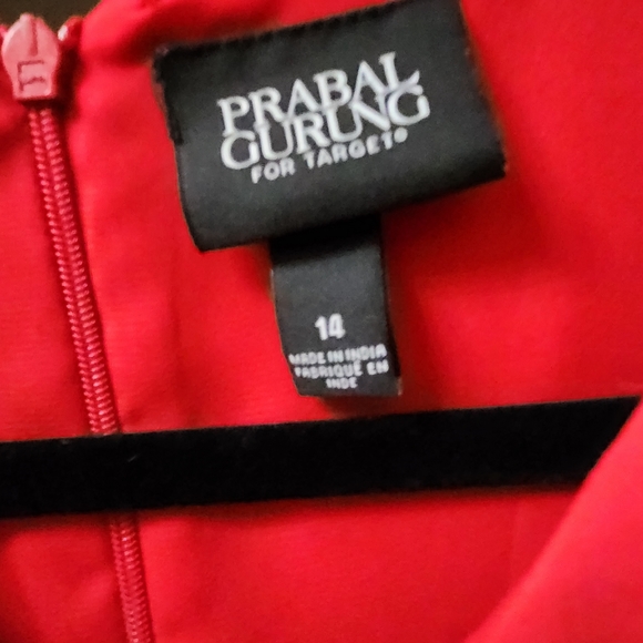 RED LADIES RUFFLE Dress - Picture 2 of 4